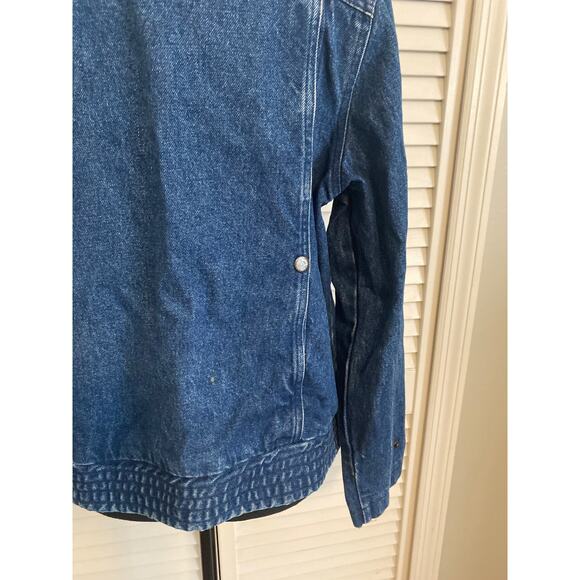 Vtg 90s Denim Jacket size Small Unisex double-breasted Jean jacket snap closure. - Picture 5 of 9
